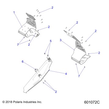 CHASSIS, CLUTCH GUARD and FOOTRESTS - S19DDH8RS ALL OPTIONS (601072C)