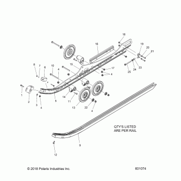 SUSPENSION, RAIL ASM. - S19DCL6PS/6PEM (601074)