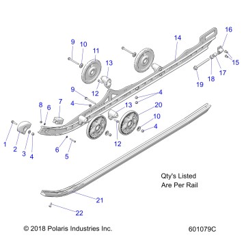 SUSPENSION, RAIL ASM. - S19DDH8RS ALL OPTIONS (601079C)