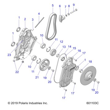 DRIVE TRAIN, CHAINCASE - S22CED5TSL/TSU (601103C)