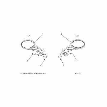 BODY, MIRRORS - S22CED5TSL/TSU (601124)