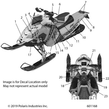 BODY, DECAL, SNOW CHECK, BLACK SIDE PANEL W/BLUE ACCENT - S20EEC8PS (601168)