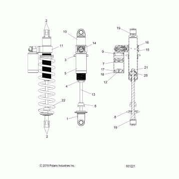 SUSPENSION, SHOCK, REAR TRACK - S20EFT8PS/EFN8PS (601221)