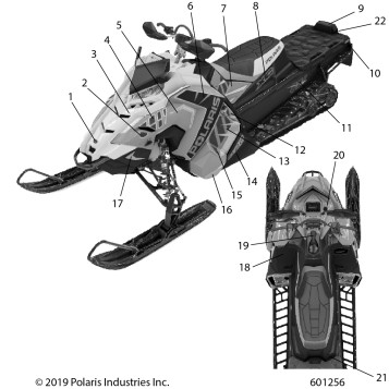 BODY, DECAL  XC, BLK SIDE PANEL W/BLUE ACCENT SC SELECT - S20FJP8 (601256)