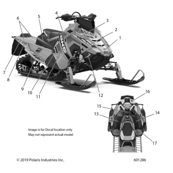 BODY, DECAL, SNOW CHECK, BLACK SIDE PANEL W/BLK,TITNM ACCENT - S20EFS8PS (601286)