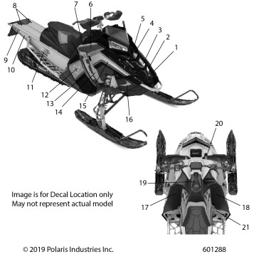 BODY, DECAL, SNOW CHECK, MIDNIGHT BLUE SIDE PANEL W/STAR ACCENT - S20EFS8PS (601288)
