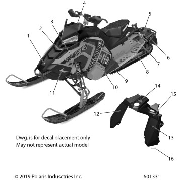 BODY, DECAL, BLACK SIDE PANEL MODEL - S20DDL8PS (601331)