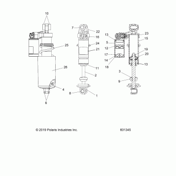 SUSPENSION, SHOCK, FRONT TRACK (7045300) - S20EKL8RS (601345)