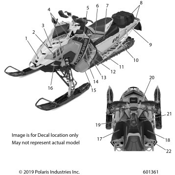 BODY, DECAL, BLACK SIDE PANEL W/BLUE ACCENT - S20EDE8PS (601361)