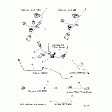 ELECTRICAL, JUMPERS/WIRE HARNESS - S21EDE8RS ALL OPTIONS (601367)