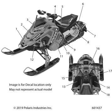 BODY, DECAL, BLACK SIDE PANEL W/BLK, TITANIUM ACCENT - S20DCH6PS (601437)