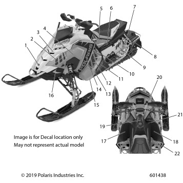 BODY, DECAL, BLACK SIDE PANEL W/BLUE ACCENT - S20DCH6PS (601438)