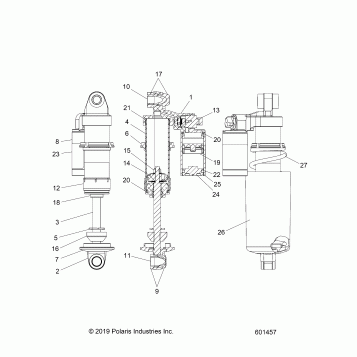 SUSPENSION, SHOCK, FRONT TRACK (7044878) - S21EKP8RS ALL OPTIONS (601457)