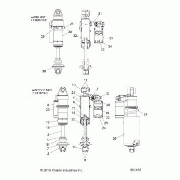 SUSPENSION, SHOCK, FRONT TRACK (7044878) - S20EKP8PS (601458)