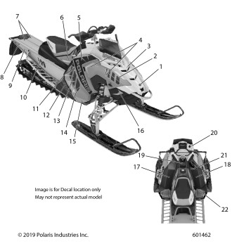 BODY, DECAL, SNOW CHECK, BLACK SIDE PANEL W/BLUE ACCENT - S20ELS8PS (601462)