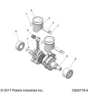 ENGINE, PISTON and CRANKSHAFT - S20EKL8RS ALL OPTIONS (C600778-4)