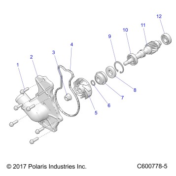 ENGINE, WATER PUMP - S20EKL8RS ALL OPTIONS (600778-5)