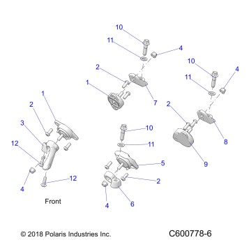 ENGINE, MOUNTING & LONG BLOCK - S20EKL8RS ALL OPTIONS (C600778-6)