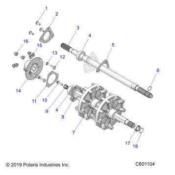 DRIVE TRAIN, JACKSHAFT and DRIVESHAFT - S22CED5TSL/TSU (C601104)