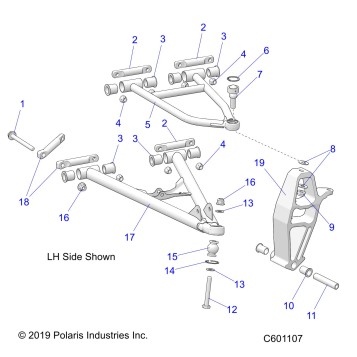SUSPENSION, CONTROL ARMS and SPINDLE - S22CED5TSL/TSU (C601107)