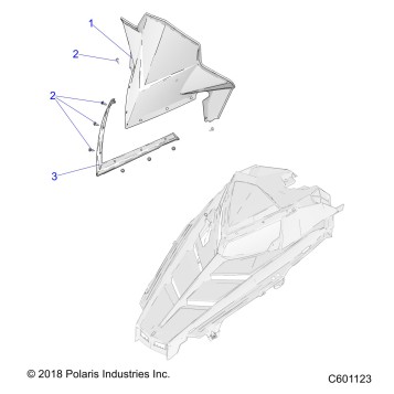 BODY, WINDSHIELD - S22CED5TSL/TSU (C601123)