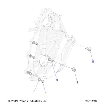 DRIVE TRAIN, CHAINCASE MOUNTING - S22CED5TSL/TSU (C601136)