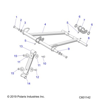 SUSPENSION, TORQUE ARM, FRONT - S22CED5TSL/TSU (C601142)
