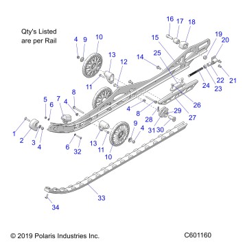 SUSPENSION, RAIL BEAM, LH/RH - S21EKP8RS ALL OPTIONS (C601160)