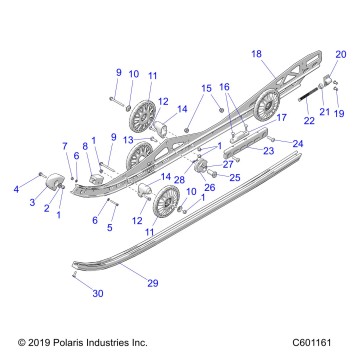 SUSPENSION, RAIL, LH/RH - S21EEC6PS ALL OPTIONS (C601161)