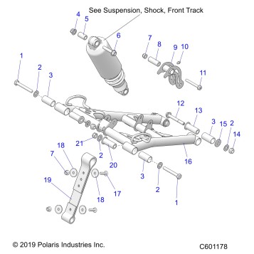 SUSPENSION, TORQUE ARM, FRONT - S21EEC6PS ALL OPTIONS (C601178)