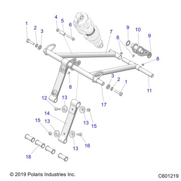 SUSPENSION, TORQUE ARM, FRONT - S22EGE8RS/D8RS ALL OPTIONS (C601219)