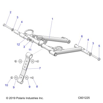 SUSPENSION, TORQUE ARM, FRONT - S20EKL8RS (C601225)