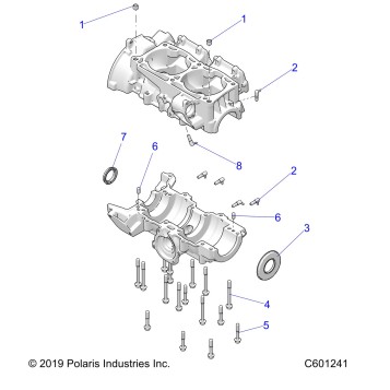 ENGINE, CRANKCASE - S20EKL8RS ALL OPTIONS (C601241)
