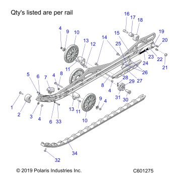 SUSPENSION, RAIL BEAM, LH/RH - S21EDP6PS ALL OPTIONS (C601275)