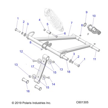 SUSPENSION, TORQUE ARM, FRONT - S20EGK8PS/EGM8PS ALL OPTIONS (C601305)