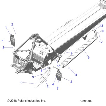 CHASSIS, CLUTCH GUARD, FOOTRESTS, AND RUNNING BOARDS - S20EHM8RS ALL OPTIONS (C601309)