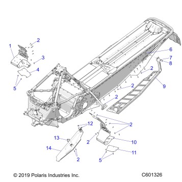 CHASSIS, CLUTCH GUARD/FOOTRESTS/RUNNING BOARDS - S21EDE8RS (C601326)