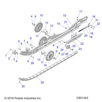 SUSPENSION, RAIL, LH/RH - S20EKL8RS (C601343)