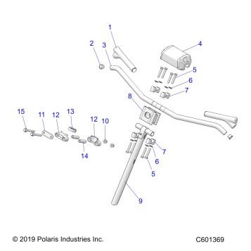 STEERING, UPPER and HANDLEBAR ASM. - S21EEC6PS ALL OPTIONS (C601369)