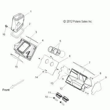 ENGINE, AIR INTAKE SYSTEM - S16CP8 ALL OPTIONS (49SNOWAIR13RMK)