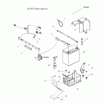 ELECTRICAL, BATTERY and CABLES - S16CK6/CM6 ALL OPTIONS (49SNOWBATTERY13RMK)