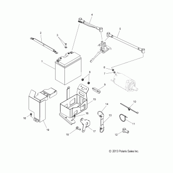ELECTRICAL, BATTERY BOX  ASM. - S16CE5BSL (49SNOWBATTERY14550)