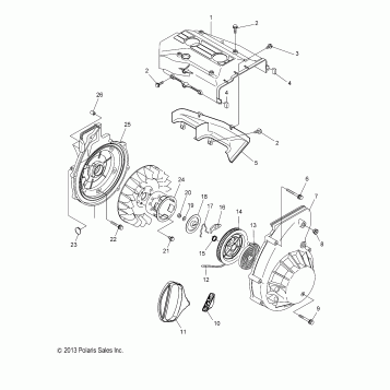 ENGINE, BLOWER HOUSING and RECOIL STARTER -  S17SJA5B ALL OPTIONS (49SNOWBLOWER14550)