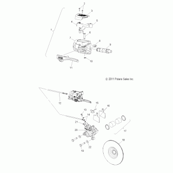 BRAKES, BRAKE SYSTEM - S16CP8 ALL OPTIONS (49SNOWBRAKE12600RMK)