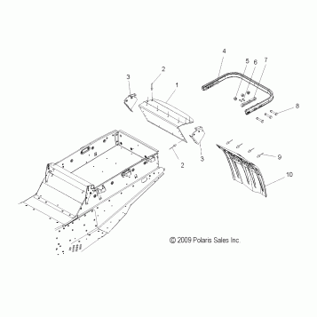 BODY, REAR BUMPER, HITCH, and SNOW FLAP - S11PT7FSL (49SNOWBUMPER10600TRG)