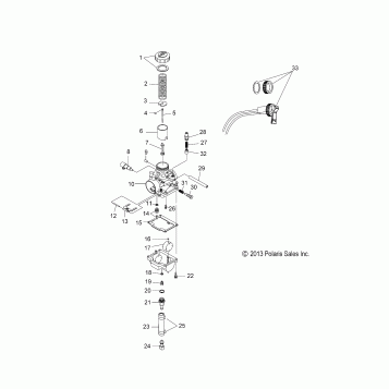 ENGINE, CARBURETOR and CHOKE - S17SJA5B ALL OPTIONS (49SNOWCARBURETOR14550)