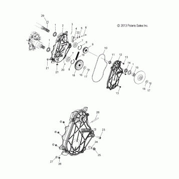 DRIVE TRAIN, CHAINCASE - S17CED5 ALL OPTIONS (49SNOWCHAINCASE14550)