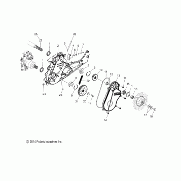 DRIVE TRAIN, CHAINCASE - S16DS6 ALL OPTIONS (49SNOWCHAINCASE15PROS)
