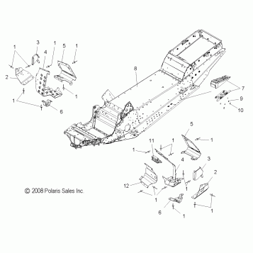 CHASSIS, ASM. and FOOTRESTS - S11PT7FSL (49SNOWCHASSIS09FSTRG)