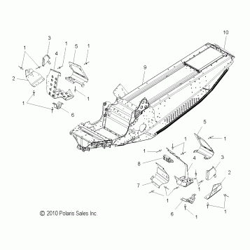 CHASSIS, ASM. and FOOTRESTS - S11PP7FSL (49SNOWCHASSIS11FSTIQ)
